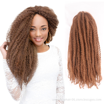 Julianna Free Sample 18 Inch Synthetic Crochet Marley Hair Extensions Afro Kinky Braid Cuban Twist Marley Hair